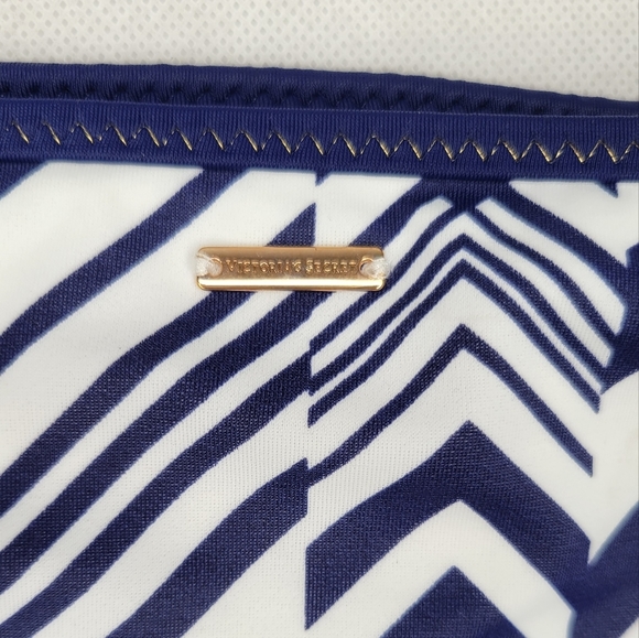 Victoria's Secret Navy and White Bikini Bottom - Picture 5 of 5